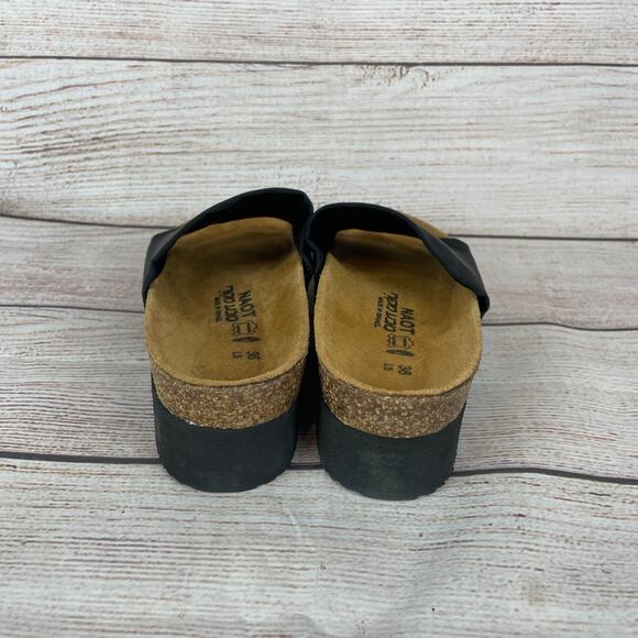 NAOT Tampa Womens Sz EU 36 US 5 Wedge Sandals Black Stretch - Picture 6 of 11